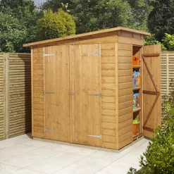 GoodHome Clapperton 6x4 Pent Dip Treated Shiplap Shed With Floor - Assembly Service Included -Gardens and Outdoor Stores goodhome clapperton 6x4 pent dip treated shiplap shed with floor assembly service included5059340270159 06i