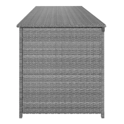 GoodHome Hamilton Steeple Grey Rattan Effect Storage Box (W) 180cm X (D) 65cm -Gardens and Outdoor Stores goodhome hamilton steeple grey rattan effect storage box w 180cm x d 65cm5059340677415 05c 1