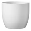 GoodHome Katu White Ceramic Round Plant Pot (Dia)33cm -Gardens and Outdoor Stores goodhome katu white ceramic round plant pot dia 33cm5059340328393 02c