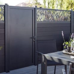 GoodHome Neva Aluminium Gate, (H)1.72m (W)0.93m -Gardens and Outdoor Stores goodhome neva aluminium gate h 1 72m w 0 93m3663602943068 02bq