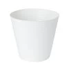 GoodHome White Metal Ribbed Circular Plant Pot (Dia)27.3cm