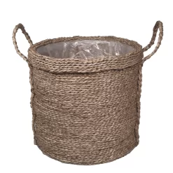 GoodHome Witoto Natural Seagrass Round Plant Pot (Dia)41cm