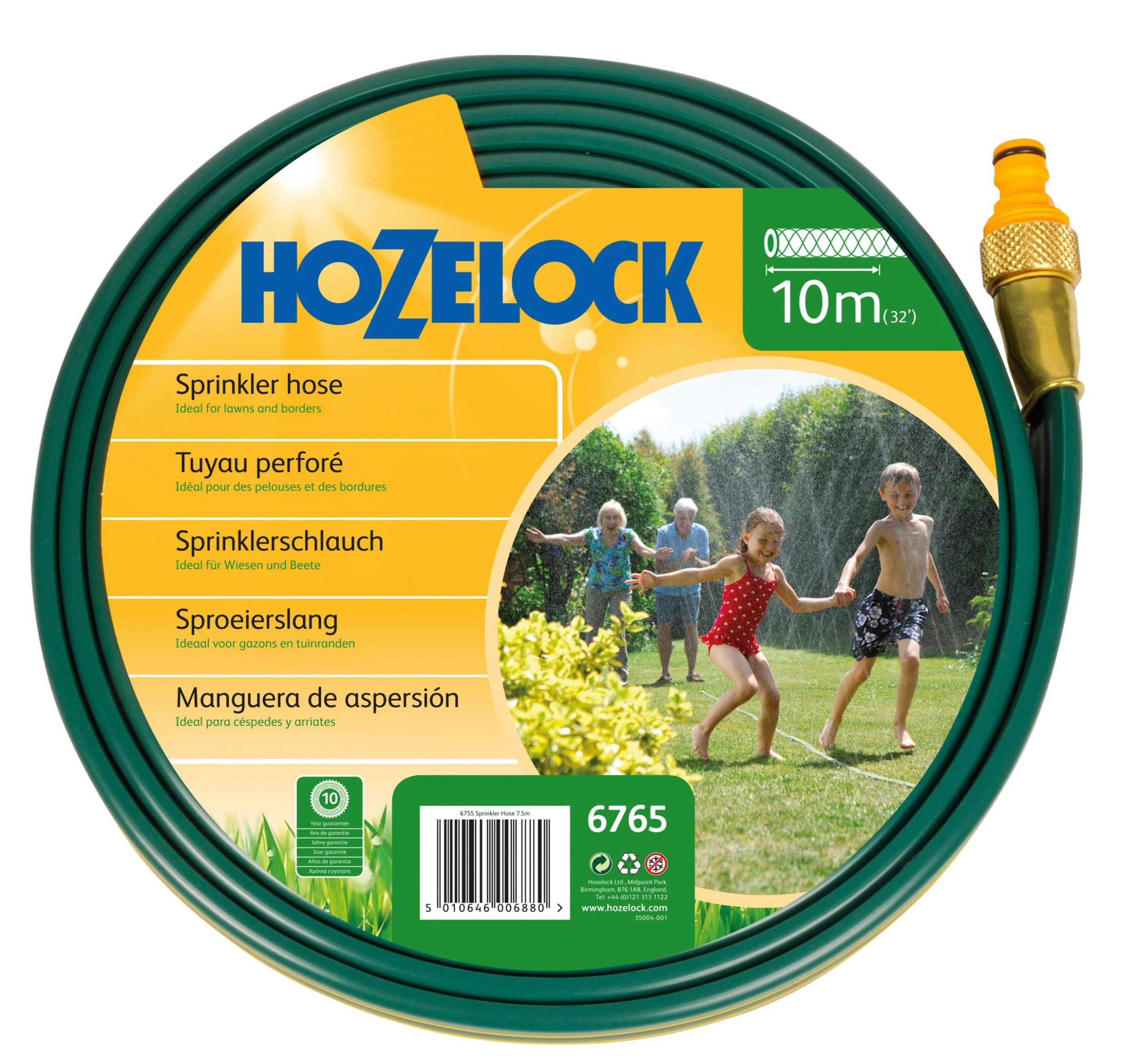 Hozelock Yellow Sprinkler Hose Pipe (L)10m 3 Hozelock Yellow Sprinkler Hose Pipe (L)10m