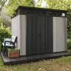 Keter Artisan 9x7 Ft Pent Tongue & Groove Grey Plastic Shed With Floor -Gardens and Outdoor Stores keter artisan 9x7 ft pent tongue groove grey plastic shed with floor7290106933996 01i bq 1