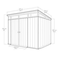 Keter Artisan 9x7 Ft Pent Tongue & Groove Grey Plastic Shed With Floor -Gardens and Outdoor Stores keter artisan 9x7 ft pent tongue groove grey plastic shed with floor7290106933996 01t bq 1