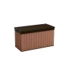 Keter Darwin Wood Effect 5x2 Garden Storage Bench Box 570L -Gardens and Outdoor Stores keter darwin wood effect 5x2 garden storage bench box 570l7290112636263 01c bq