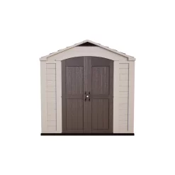 Keter Factor 8x8 Apex Beige Plastic Shed With Floor 26 Keter Factor 8x8 Apex Beige Plastic Shed With Floor -Gardens and Outdoor Stores keter factor 8x8 apex beige plastic shed with floor7290103664954 02c