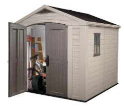 Keter Factor 8x8 Apex Beige Plastic Shed With Floor 28 Keter Factor 8x8 Apex Beige Plastic Shed With Floor -Gardens and Outdoor Stores keter factor 8x8 apex beige plastic shed with floor7290103664954 22c