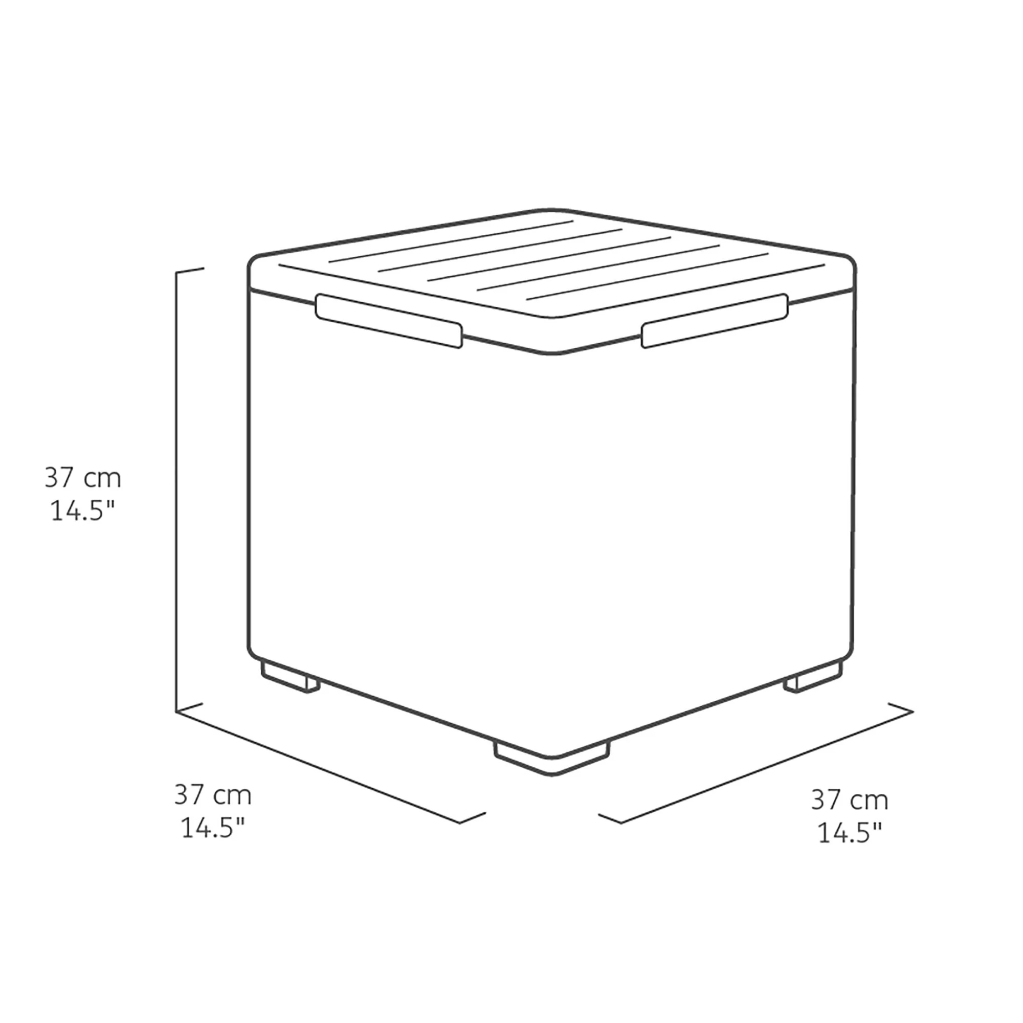 Keter Graphite 38.1L Small Plastic Storage Box & Lid 9 Keter Graphite 38.1L Small Plastic Storage Box & Lid - Image 7