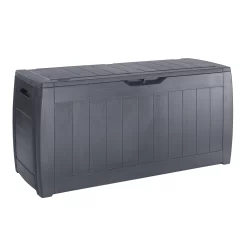 Keter Hollywood Wood Effect Plastic Garden Storage Box -Gardens and Outdoor Stores keter hollywood wood effect plastic garden storage box7290103658441 03c bq