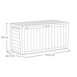 Keter Marvel Plus Grey Plastic 4x1 Garden Storage Box 270L -Gardens and Outdoor Stores keter marvel plus grey plastic 4x1 garden storage box 270l7290112637802 01t