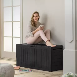 Keter Marvel Plus Grey Plastic 4x1 Garden Storage Box 270L -Gardens and Outdoor Stores keter marvel plus grey plastic 4x1 garden storage box 270l7290112637802 04i