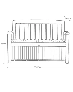 Keter Patio Wood Effect Garden Storage Bench Box - Partial Assembly Required 227L -Gardens and Outdoor Stores keter patio wood effect garden storage bench box partial assembly required 227l7290112634825 01t bq