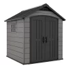 Keter Premier Apex Tongue & Groove Grey Shed With Floor -Gardens and Outdoor Stores keter premier apex tongue groove grey shed with floor7290112634122 01c bq