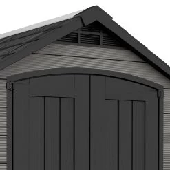 Keter Premier Apex Tongue & Groove Grey Shed With Floor -Gardens and Outdoor Stores keter premier apex tongue groove grey shed with floor7290112634122 03c bq