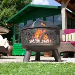 La Hacienda Alexis Steel Firepit -Gardens and Outdoor Stores la hacienda alexis steel firepit5055025581688 01i bq