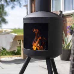 La Hacienda Barola Steel Chiminea -Gardens and Outdoor Stores la hacienda barola steel chiminea5055025585693 02i BQ