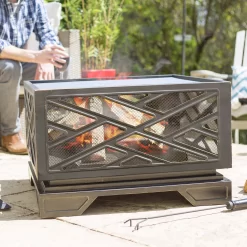 La Hacienda Brooklyn Steel Firepit -Gardens and Outdoor Stores la hacienda brooklyn steel firepit5055025582364 03i BQ