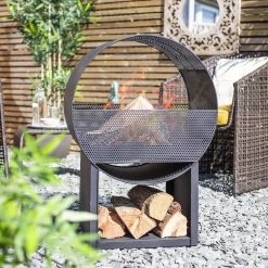 La Hacienda Camacha Steel Fireplace -Gardens and Outdoor Stores la hacienda camacha steel fireplace5055025585273 03i BQ