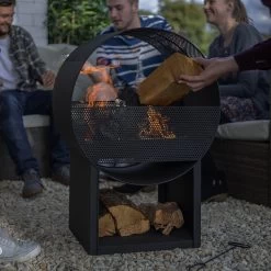 La Hacienda Camacha Steel Fireplace -Gardens and Outdoor Stores la hacienda camacha steel fireplace5055025585273 04i BQ