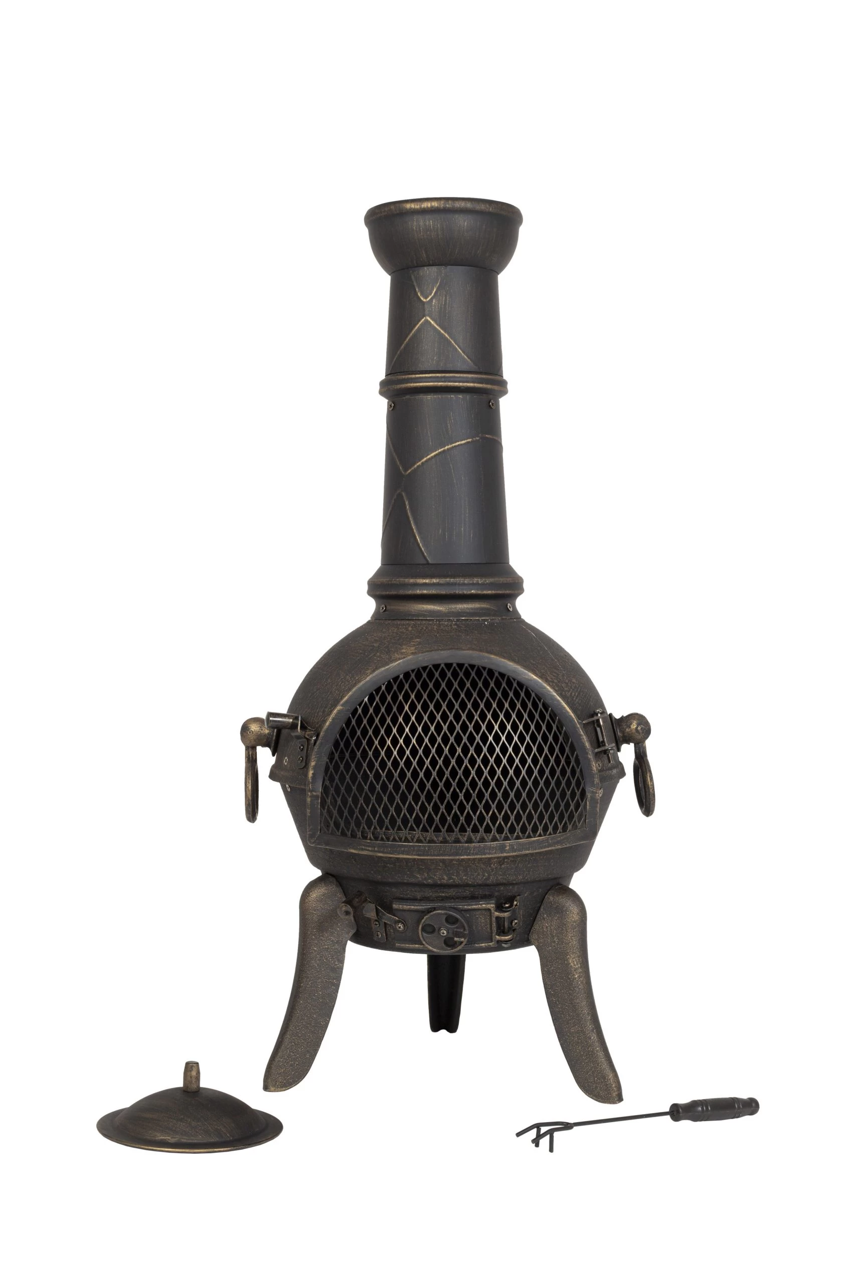 La Hacienda Cuba Cast Iron & Steel Chiminea 4 La Hacienda Cuba Cast Iron & Steel Chiminea - Image 2