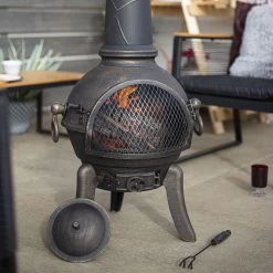 La Hacienda Cuba Cast Iron & Steel Chiminea 7 La Hacienda Cuba Cast Iron & Steel Chiminea -Gardens and Outdoor Stores la hacienda cuba cast iron steel chiminea5055025560270 02i bq