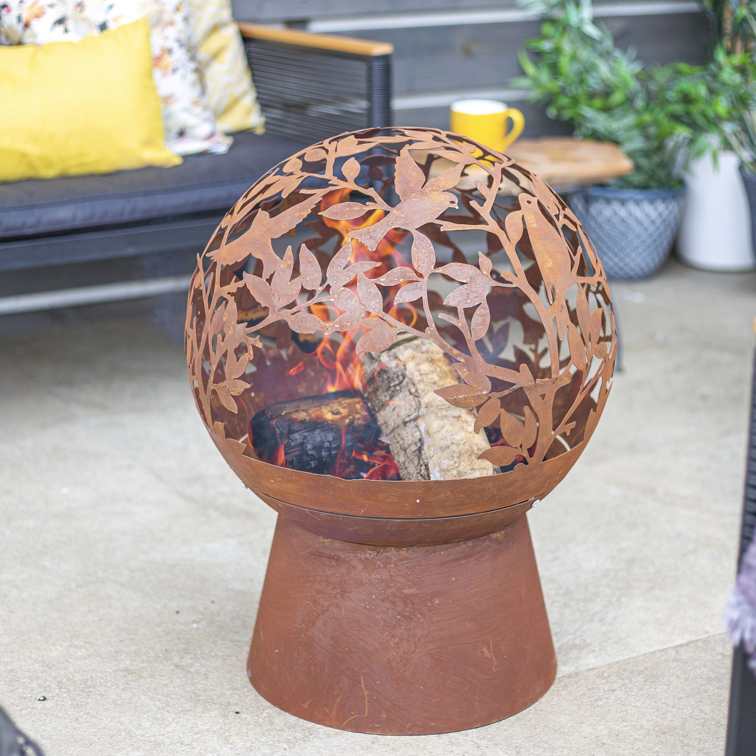 La Hacienda Globe Steel Firepit 5 La Hacienda Globe Steel Firepit - Image 3