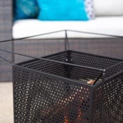 La Hacienda Quadrada Steel Firepit -Gardens and Outdoor Stores la hacienda quadrada steel firepit5055025586355 02i bq