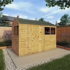 Mercia 10x6 Ft Reverse Apex Tongue & Groove Wooden 4 Windows Shed With Floor 18 Mercia 10x6 Ft Reverse Apex Tongue & Groove Wooden 4 Windows Shed With Floor -Gardens and Outdoor Stores mercia 10x6 ft reverse apex tongue groove wooden 4 windows shed with floor5029442006567 01i bq