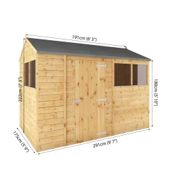 Mercia 10x6 Ft Reverse Apex Tongue & Groove Wooden 4 Windows Shed With Floor 20 Mercia 10x6 Ft Reverse Apex Tongue & Groove Wooden 4 Windows Shed With Floor -Gardens and Outdoor Stores mercia 10x6 ft reverse apex tongue groove wooden 4 windows shed with floor5029442006567 01t bq