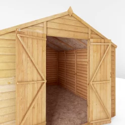 Mercia 10x8 Ft Apex Overlap Wooden 2 Door 4 Windows Shed With Floor -Gardens and Outdoor Stores mercia 10x8 ft apex overlap wooden 2 door 4 windows shed with floor5029442078199 06c