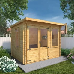Mercia 10x8 Pent Tongue & Groove Cabin With Double Door -Gardens and Outdoor Stores mercia 10x8 pent tongue groove cabin with double door5029442002446 01i bq