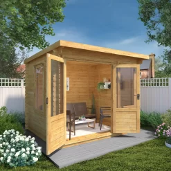 Mercia 10x8 Pent Tongue & Groove Cabin With Double Door -Gardens and Outdoor Stores mercia 10x8 pent tongue groove cabin with double door5029442002446 02i bq