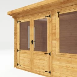 Mercia 10x8 Pent Tongue & Groove Cabin With Double Door -Gardens and Outdoor Stores mercia 10x8 pent tongue groove cabin with double door5029442002446 37c bq