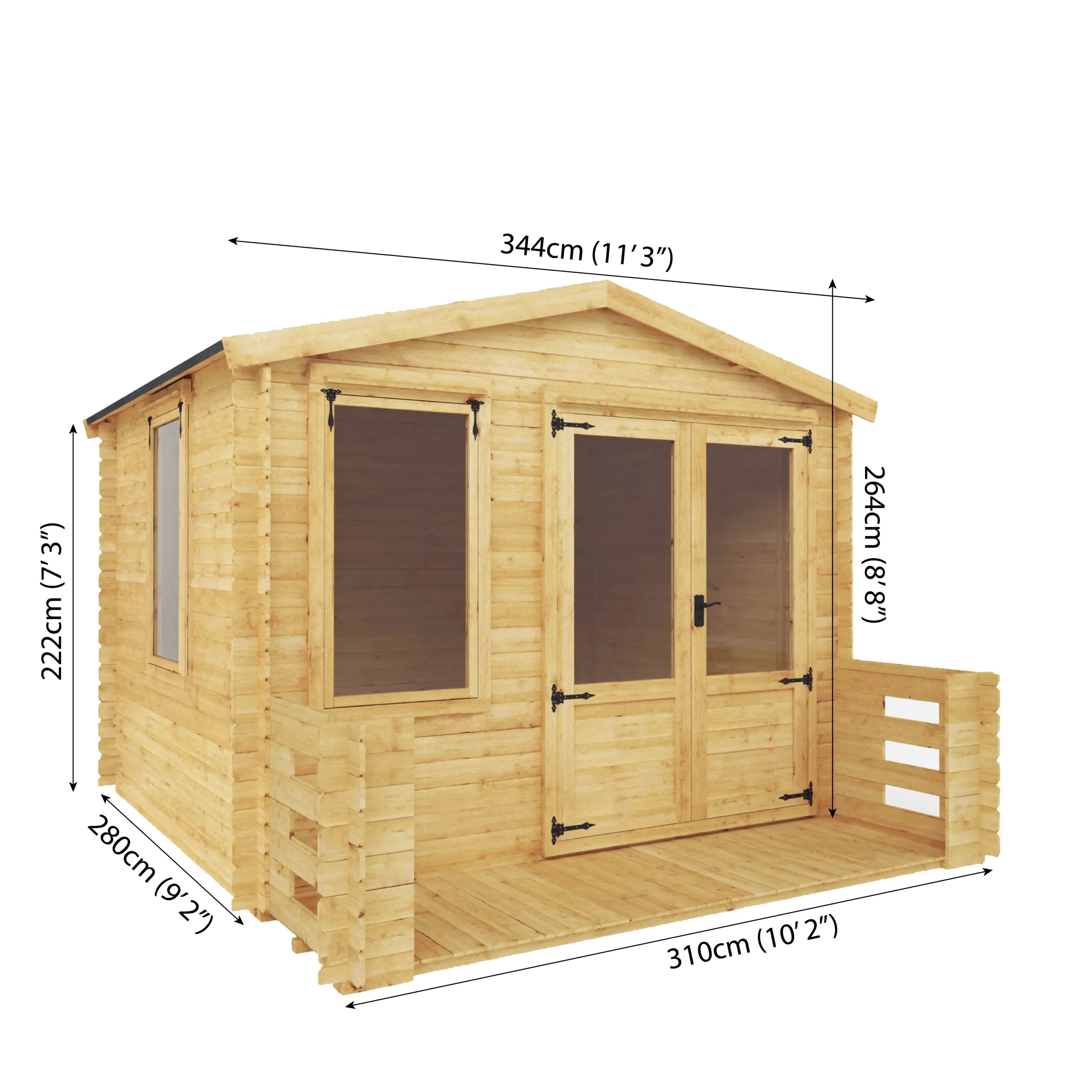 Mercia 11x12 Apex Tongue & Groove Cabin With Double Door 6 Mercia 11x12 Apex Tongue & Groove Cabin With Double Door - Image 4