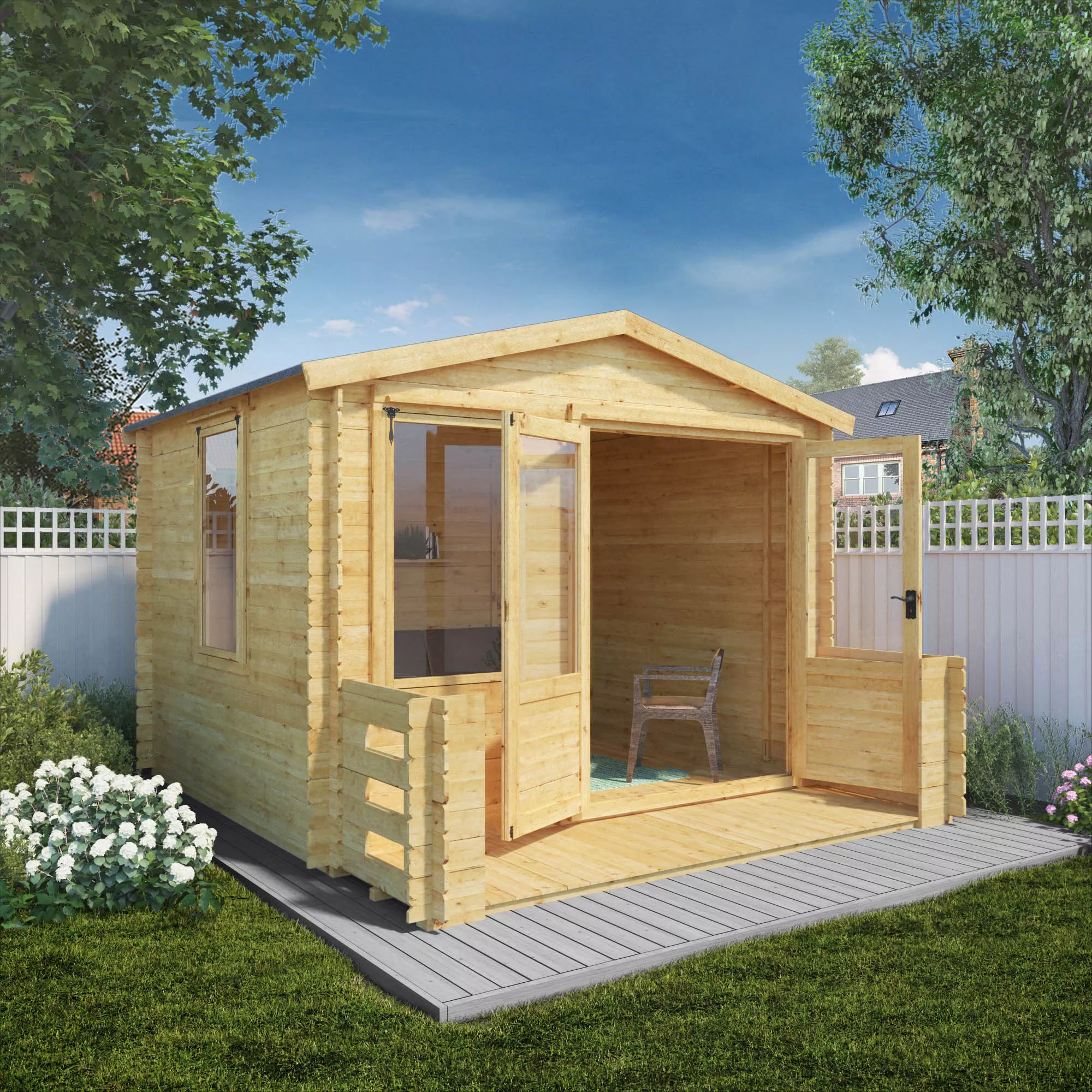 Mercia 11x12 Apex Tongue & Groove Cabin With Double Door 5 Mercia 11x12 Apex Tongue & Groove Cabin With Double Door - Image 3