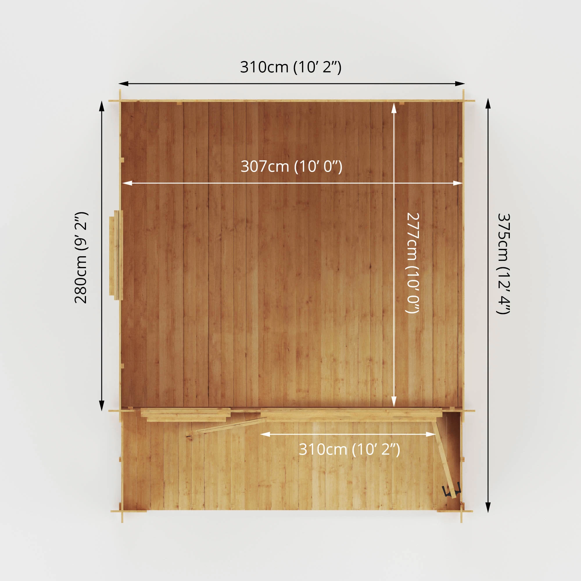 Mercia 11x12 Apex Tongue & Groove Cabin With Double Door 13 Mercia 11x12 Apex Tongue & Groove Cabin With Double Door - Image 11