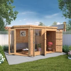 Mercia 11x7 Pent Shiplap Summer House With Double Door