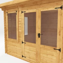 Mercia 13x10 Pent Tongue & Groove Cabin With Double Door -Gardens and Outdoor Stores mercia 13x10 pent tongue groove cabin with double door5029442002453 37c bq