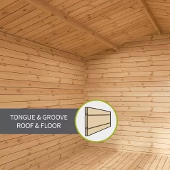 Mercia 13x10 Pent Tongue & Groove Cabin With Double Door -Gardens and Outdoor Stores mercia 13x10 pent tongue groove cabin with double door5029442002453 42c bq