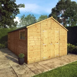 Mercia 18x10 Apex Shiplap Workshop With Double Door -Gardens and Outdoor Stores mercia 18x10 apex shiplap workshop with double door5029442006291 01i bq
