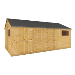 Mercia 18x10 Apex Shiplap Workshop With Double Door -Gardens and Outdoor Stores mercia 18x10 apex shiplap workshop with double door5029442006291 02c bq