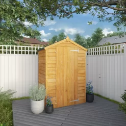 Mercia 4x3 Ft Apex Overlap Wooden Shed With Floor -Gardens and Outdoor Stores mercia 4x3 ft apex overlap wooden shed with floor5029442090252 01i
