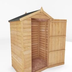 Mercia 4x3 Ft Apex Overlap Wooden Shed With Floor -Gardens and Outdoor Stores mercia 4x3 ft apex overlap wooden shed with floor5029442090252 05c
