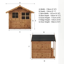 Mercia 5x5 Poppy Timber Playhouse Assembly Service Included 9 Mercia 5x5 Poppy Timber Playhouse Assembly Service Included -Gardens and Outdoor Stores mercia 5x5 poppy timber playhouse assembly service included5029442002248 02t
