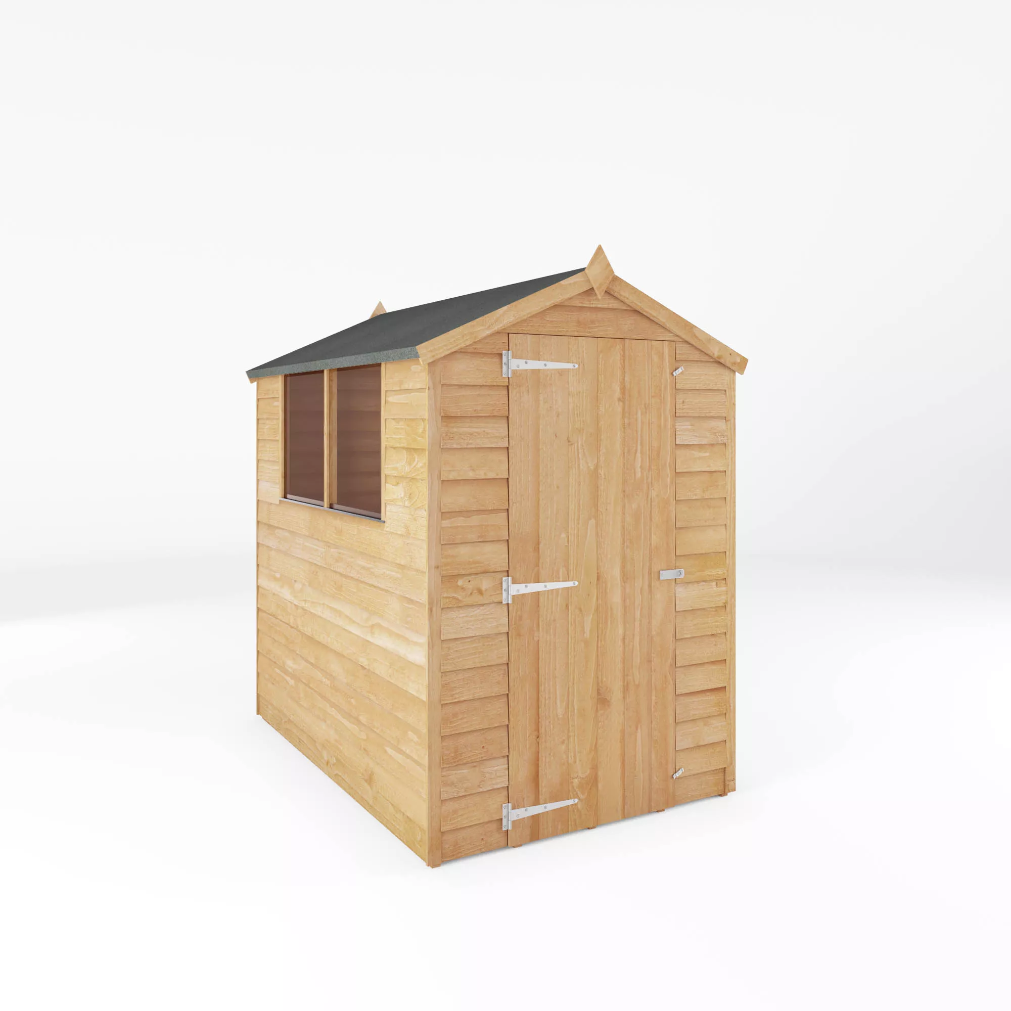 Mercia 6x4 Ft Apex Overlap Wooden 2 Windows Shed With Floor 4 Mercia 6x4 Ft Apex Overlap Wooden 2 Windows Shed With Floor - Image 2