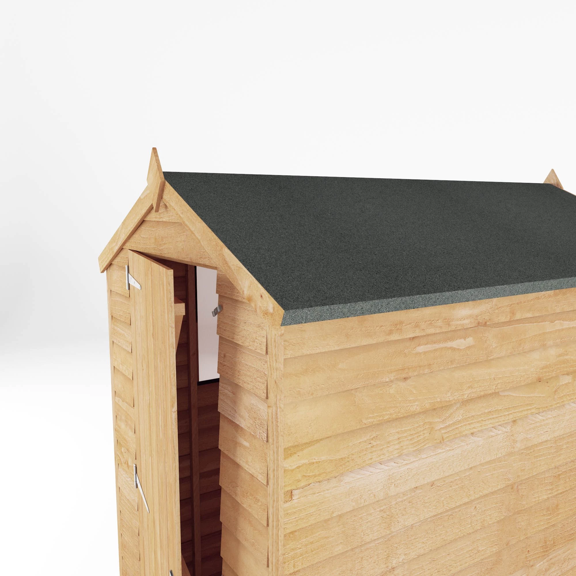 Mercia 6x4 Ft Apex Overlap Wooden 2 Windows Shed With Floor 6 Mercia 6x4 Ft Apex Overlap Wooden 2 Windows Shed With Floor - Image 4