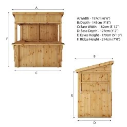 Mercia 6x4 Ft Pent Tongue & Groove Wooden Garden Bar With Single Door 18 Mercia 6x4 Ft Pent Tongue & Groove Wooden Garden Bar With Single Door -Gardens and Outdoor Stores mercia 6x4 ft pent tongue groove wooden garden bar with single door5029442007250 01t