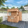 Mercia 6x4 Ft Pent Tongue & Groove Wooden Garden Bar With Single Door -Gardens and Outdoor Stores mercia 6x4 ft pent tongue groove wooden garden bar with single door5029442007250 02i