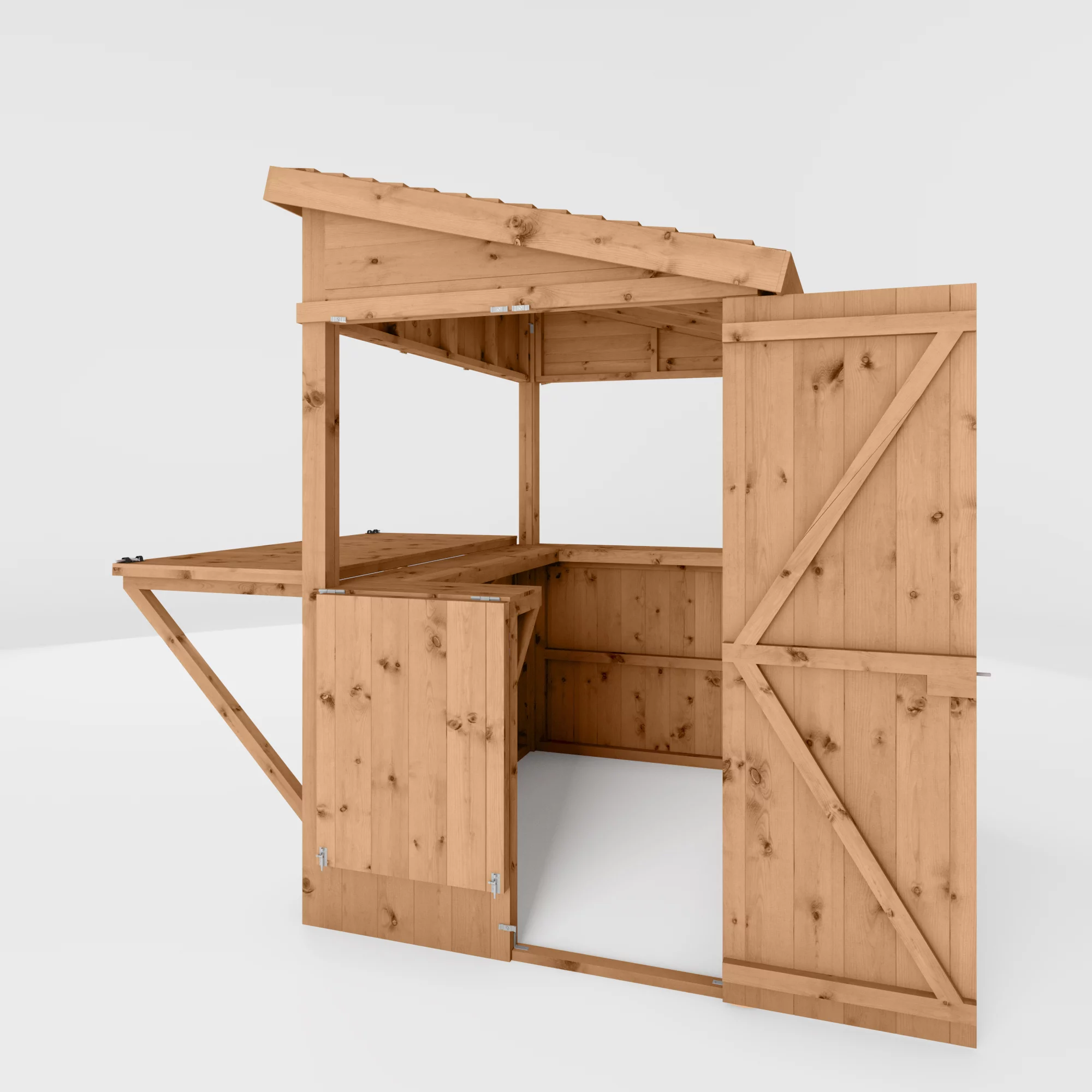 Mercia 6x4 Ft Pent Tongue & Groove Wooden Garden Bar With Single Door 7 Mercia 6x4 Ft Pent Tongue & Groove Wooden Garden Bar With Single Door - Image 5